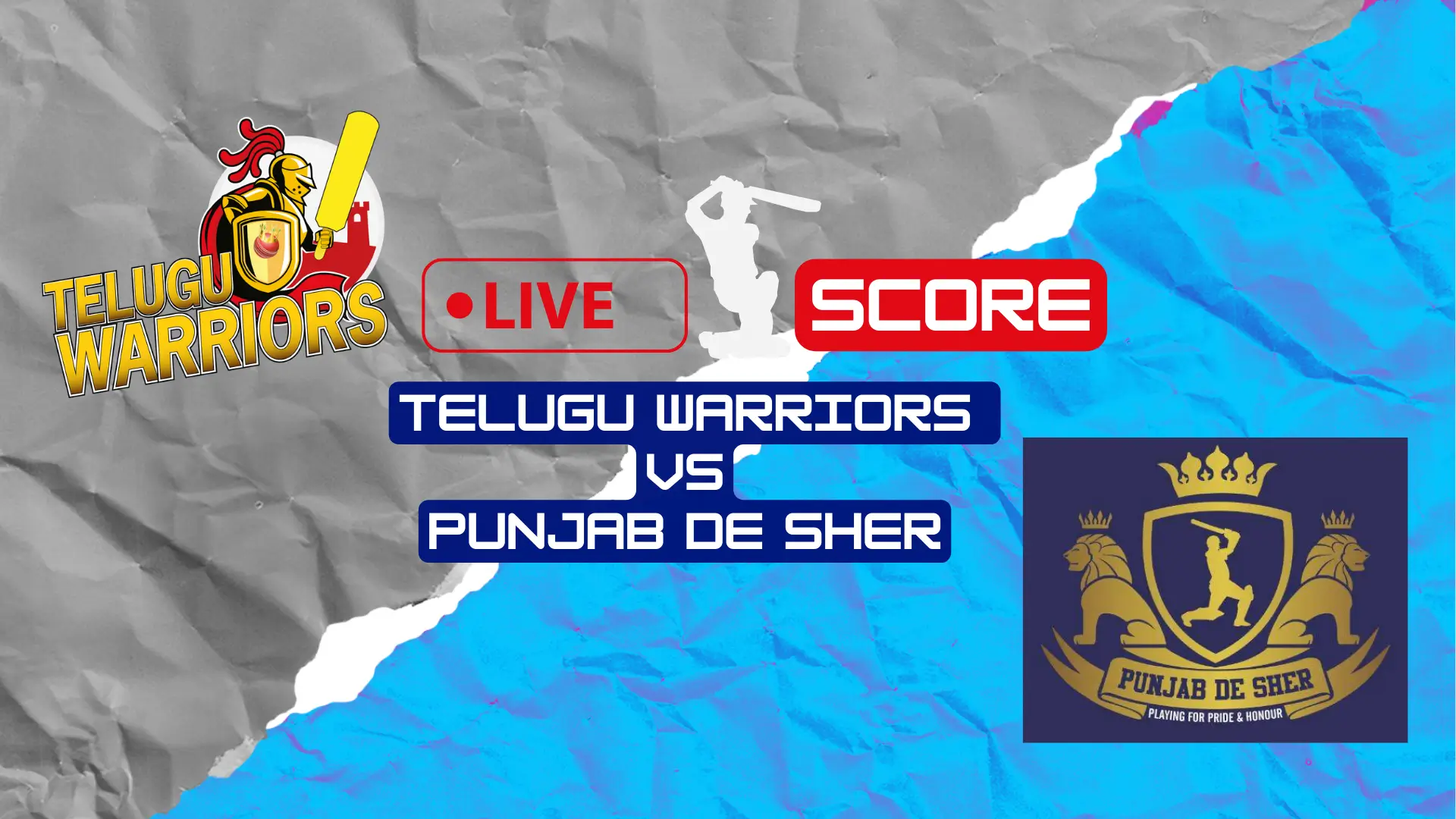 CCL Live Score Telugu Warriors Vs Punjab De Sher Score Update Ball by Ball